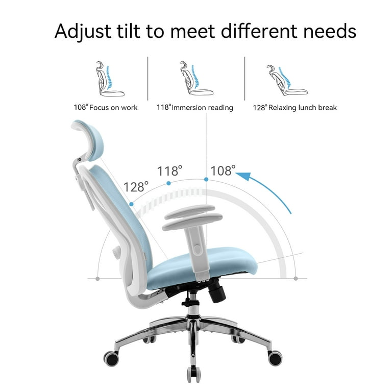 Sihoo M18 High Back Ergonomic Office Chair, Blue photo 4