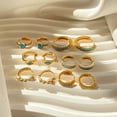 thumbnail image 2 of PRIYAL Turquoise Earring 18K Gold Brass Plated Retain Circular Metallic Ear Clasp For Women, 2 of 14