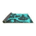thumbnail image 2 of Ahgly Company Indoor Square Abstract Turquoise Blue Modern Area Rugs, 8' Square, 2 of 4