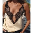 thumbnail image 6 of Lace Camis Tops for Women Spaghetti Strap Satin Silk V Neck Tank Top Y2K Going Out Shirt Tops Cream White XL, 6 of 9