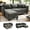 Gray, variant on BedLuxury 84” Modular Sectional Sofa with Moveable Storage Ottoman, Cloud Couch Seats 4, Modern Living Room Furniture, Chenille Black