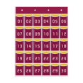 thumbnail image 3 of Organiseur de Poche Durable pour Dortoir Armoire Chambre Rouge 30 Poches, 3 of 9