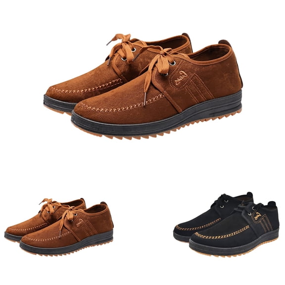 AUDeals Men's Casual Sneakers - Low Top Lace Up Shoes with Arch Support and Thick Sole