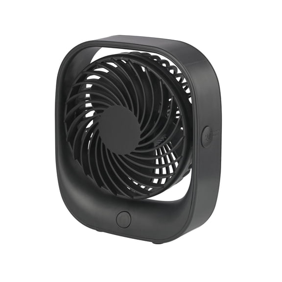 Ventilateur de table portatif USB rechargeable personnel de Mainstays en noir