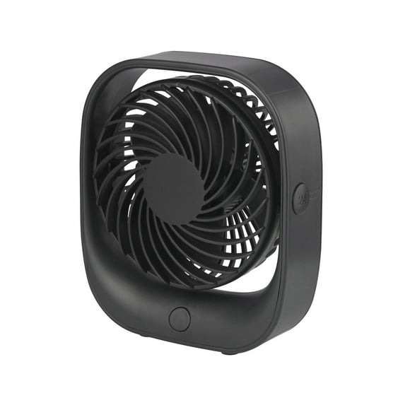 Mainstays Personal Rechargeable USB Portable Tabletop Fan in Black, Adjustable tilting head