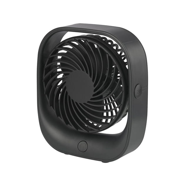 Mainstays Personal Rechargeable USB Portable Tabletop Fan in Black