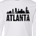 thumbnail image 4 of Inktastic Atlanta Skyline Grunge Long Sleeve Youth T-Shirt, 4 of 5