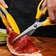 thumbnail image 4 of Tijeras Multifunción de Acero Inoxidable para Cocina, Mango Amarillo, Cortador de Carne y Verduras de Grado Alimenticio de 9.84 Pulgadas, Cascanueces, Herramienta para Barbacoa para Cocina y Uso, 4 of 8