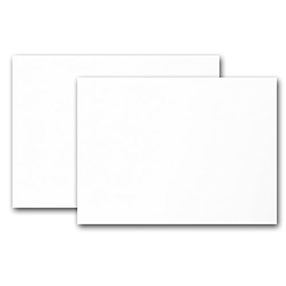 CARDSTOCK & Plus Super Lisse Premium 100 lb Couleur Blanche 5x7 Meilleur Carton Plat Vierge - en Vrac Lot de 100 - Facile à Écrire Ou à Imprimer, Idéal pour Invitation