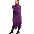 thumbnail image 4 of Plus Size Cardigan Lightweight Sweaters for Women Long Cardigan Duster Sweater Cover-up Black Purple Kimono Cardigan Thin Tops, 4 of 6