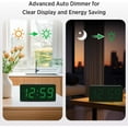 thumbnail image 4 of Battery Operated Digital Alarm Clock for Bedrooms - Cordless Large Big Numbers 4 Dimmers, Auto Dimming Seniors, Adjustable Volume Loud Heavy Sleepers Adults (Green Digits), 4 of 4