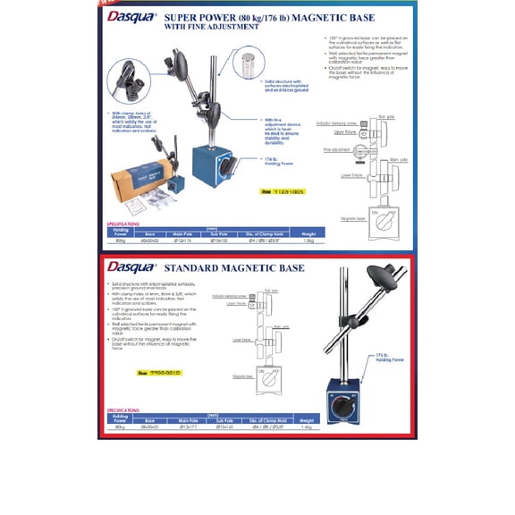 DASQUA STANDARD MAGNETIC BASE (7700-0010)