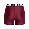 thumbnail image 2 of Shorty Under Armour HeatGear para mujer, color cardenal/blanco, talla L, 2 of 2