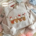 thumbnail image 2 of Snowman Christmas Coffee Embroidered Shirt, Holiday Latte Embroidery Tee, Women Xmas Stitch Top, Coffee Lover Gift Embroidered T-Shirt, 2 of 5