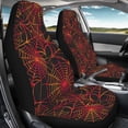 thumbnail image 3 of Yuyamidu Red Cobweb Car Front Seat Covers Waterproof Car Seat Cover for Front Seat Set of 2 Elastic Automotive Accessories Fit Most Cars, SUV, Trucks, 3 of 7
