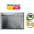thumbnail image 4 of 10 Pack Silver Cool Shield Bubble Mailers 13.75" x 10.5" Thermal Shipping Bags /w Peel and Seal, 4 of 8