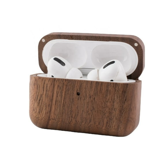 AirPod Case Real Wood Walnut, slim protective Apple air pod cover with wireless charging