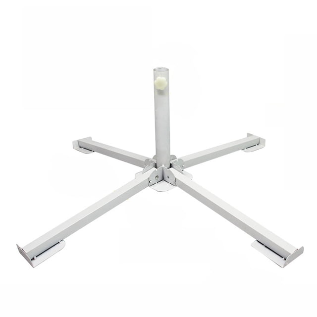 Soporte para sombrilla de playa plegable portátil para exteriores, base para sombrilla, color blanco