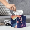 thumbnail image 6 of Sikiie Planet Pastel Galaxy Leather Tissue Box Cover Square, tissue box holder - 5.2”x5.2”x5.2”, 6 of 7