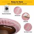 thumbnail image 3 of Elastic Fitted Round Tablecloth, Pink Waterproof Stretch Table Cover for 55"-60" Tables, Vintage Modern Abstract Art Ombre Washable Outdoor Tablecloths for Patio, Picnic, Camping, 3 of 9