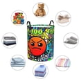 thumbnail image 3 of Lsque Geometry Dash pattern Laundry Hamper Basket, Tall Woven Rope Hamper Basket for Clothes, Lightweight Storage Basket, Collapsible Waterproof-Small, 3 of 8