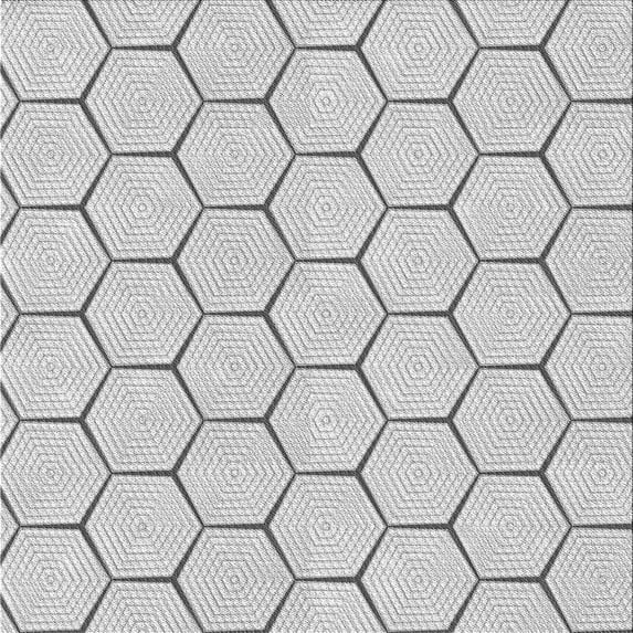 Ahgly Company Indoor Square Patterned Platinum Gray Area Rugs, 8' Square