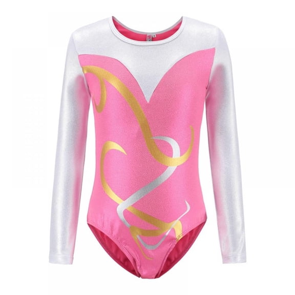 WBQ Long Sleeve Leotards for Girls Ballet Gymnastics Dancesuit Kids Ballet Suits Colorful Dancewear