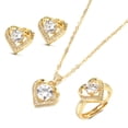 thumbnail image 2 of Juego De Joyas De Circón De Oro De 18 Quilates , Collar De Plata Esterlina Para Damas , Navidad , Día De San Valentín, 2 of 3