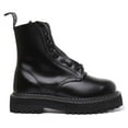 thumbnail image 2 of Grinders Zip & Lace Women's 8 Eyelet Lace With Zip Platform Boots In Black Size 6, 2 of 6