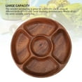 thumbnail image 3 of Wood Serving Tray, Round Candle Holder Tray Decorative Ottoman Platter for Entertaining, Breakfast Coffee Table Home Decor, 3 of 7