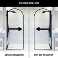 thumbnail image 4 of VIGO Arden 34 in. W x 78 in. H Framed Fixed Shower Screen Door in Matte Black with 3/8 in. (10mm) Clear Glass, 4 of 13