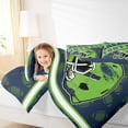 thumbnail image 4 of jejeloiu Rugby Sport Game Queen Comforter Set,Green Football Helmet Bedding Comforter Set For Ball Gamer Reversible 3-Piece, 4 of 8