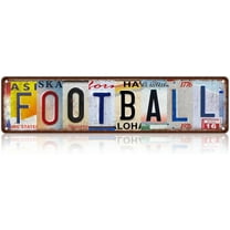 Vintage Sport Metal Tin Signs Football Street Signs Man cave Home Room Bar Wall Decor 16 x 4 Inches