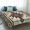 thumbnail image 4 of Brown Southwest Blanket Soft Cozy Warm Throw Blanket for Couch, Plush Fuzzy Flannel Fleece Blankets for Sofa, Ethnic Boho Tribal Vintage Geometric Bed Blankets Lightweight Gifts for Women, 40"x50", 4 of 9