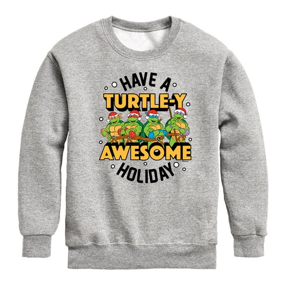 Teenage Muntant Ninja Turtles - Turtley Awesome Group - Toddler And Youth Crewneck Fleece Sweatshirt