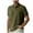 Army Green, variant on hoksml Man Waffle Polos Solid Color Collared Button Stretchy Short Sleeve Casual Loose Turndown Collar Blouse T Shirt Summer Comfortable Breathable Top Elastic Cuffs