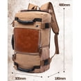 thumbnail image 2 of Large-capacity backpack canvas men's backpack multi-function shoulder computer backpack outdoor travel bag, 2 of 2