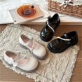 thumbnail image 4 of Otqutp Girls Dress Shoes School Uniform Mary Jane Shoes Ballet Princess Pearl Lace Bow Wedding Party Flats for Toddler Kids, 4 of 7