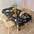 thumbnail image 6 of Halloween Trick or Treat Spooky Icons Rectangle Tablecloth 60"x102",Waterproof Polyester Rectangle Table Cloth, Wipeable Spillproof Polyester Tablecloth for Dining, Camping, Indoor and Outdoor, 6 of 6