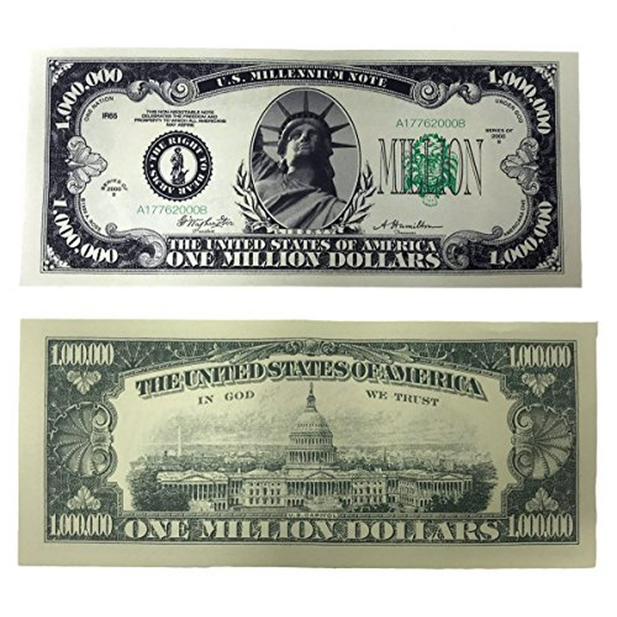 Thegag Set Of 100 Million Dollar Bills Very Realistic Looking Same Size As Real Money Educational Product Play Money Walmart Canada