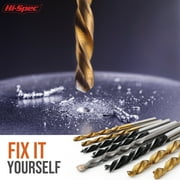 Hi-Spec 130 Piece Drill Bit Set for Metal, Wood & Concrete, HSS Titanium, Masonry & Brad Points, Storage Case
