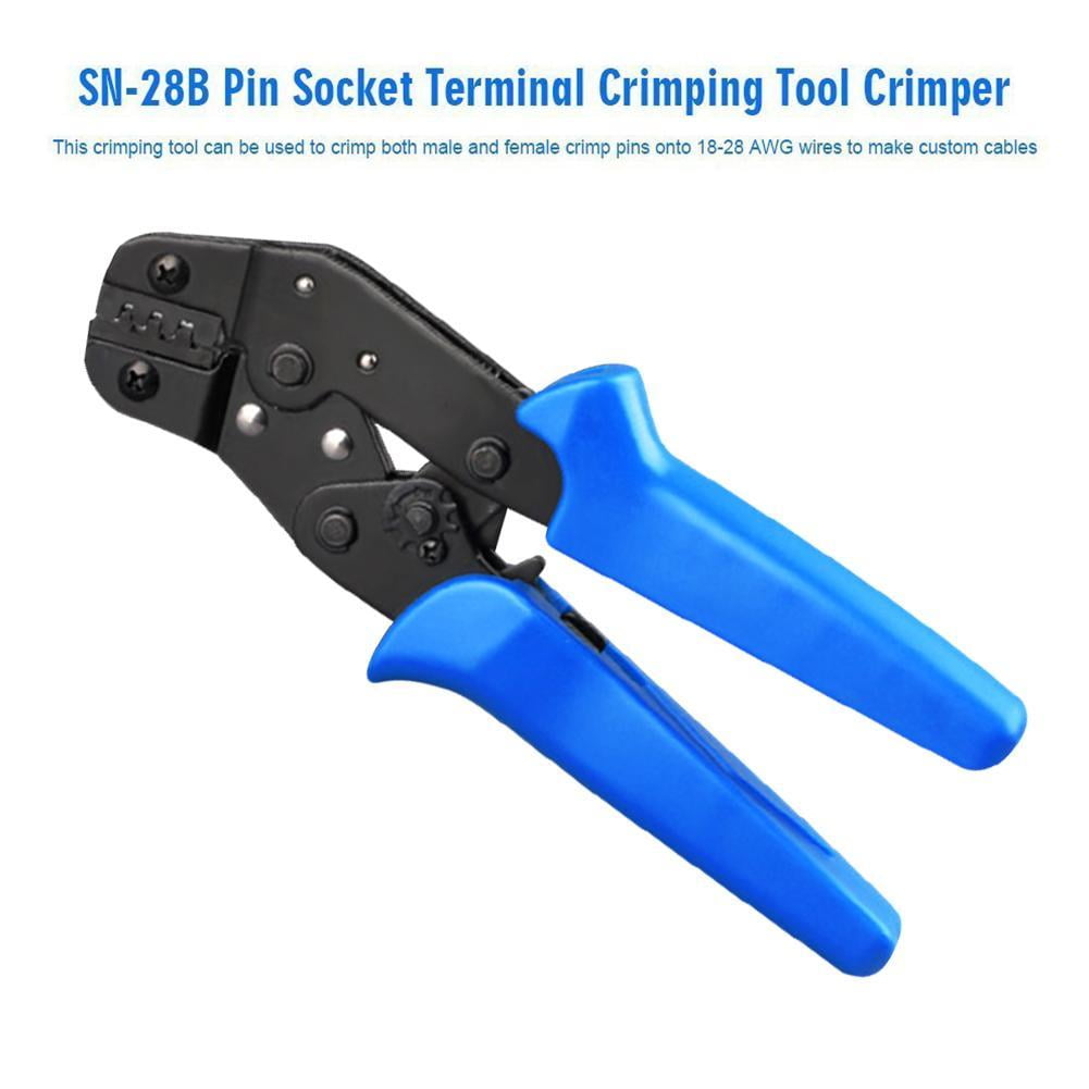 Pin Crimp Plier Tool 2.54mm 3.96mm 18-28AWG Crimper Molex Dupont Tool JST V 