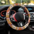 thumbnail image 4 of Pzuqiu Hippie Flowers All Weather Car Mats Vehicle Steering Wheel Protector Full Set with Anti-Slip Pad Dust Proof Car Interior Accessories Easy to Install for SUV,Vans, Car Mats Full Set 5 Pcs, 4 of 6