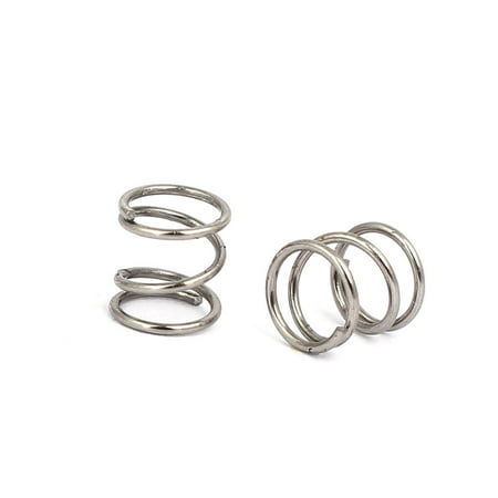 

0.5mmx5mmx5mm 304 Stainless Steel Compression Springs Silver Tone 10pcs