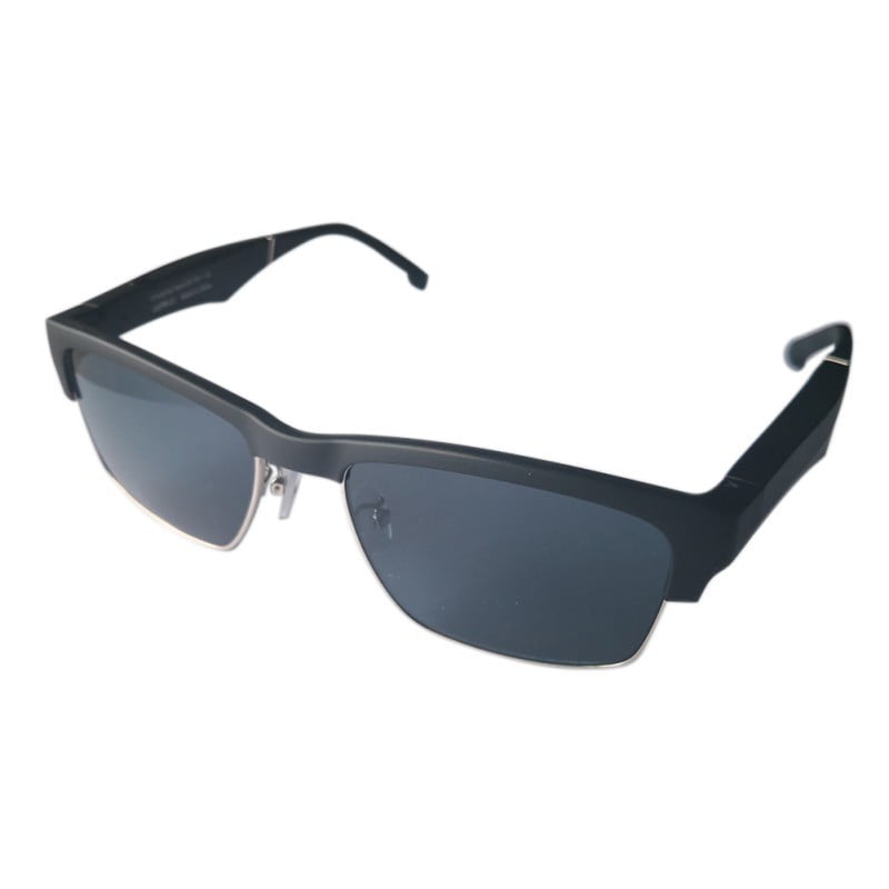 Bluetooth Headset Smart Glasses Bluetooth Bone Conduction Bluetooth Headphone IP64 Waterproof Polarized Smart Sunglasses Grey 