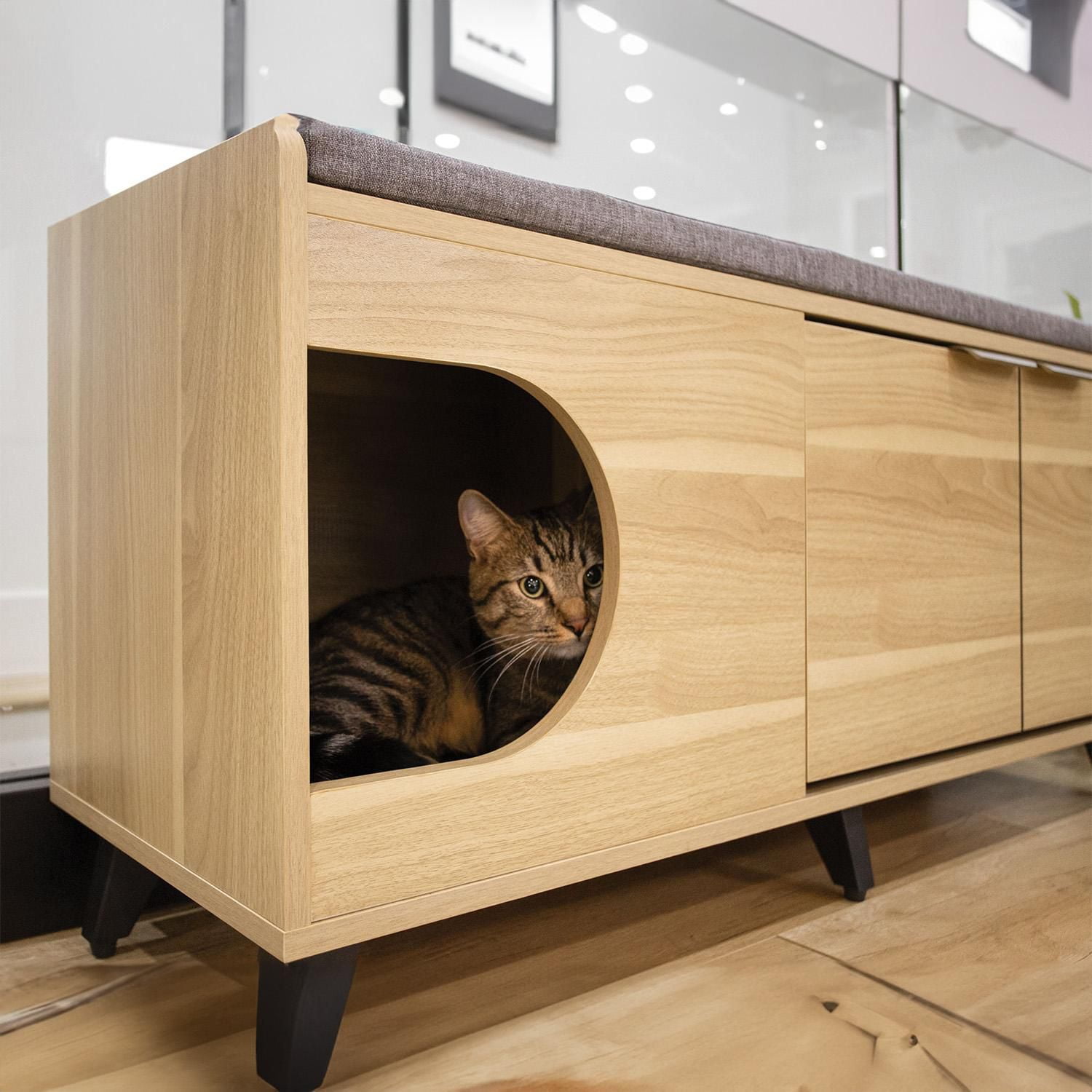 Meuble Multifonctionnel Instachew INAKA avec Niche pour Animaux et Rangement à Chaussures