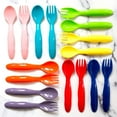thumbnail image 5 of 36 Pcs Ustensiles en Plastique pour Tout-Petits, Ensemble de 18 en 9 Couleurs Assorties, Fourchettes en Plastique pour Enfants Cuillères pour Enfants, Va au Lave-Vaisselle, Couverts pour Tout-Petits, Ensemble de Couverts en Plastique pour Enfants, 9 Couleurs Assorties, 5 of 5