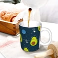 thumbnail image 3 of Disketp Avocado in Space Large Coffee Mug with Handle Tea Cup Novelty Coffee Cup for Men Women Office Work, 3 of 6