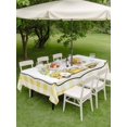 thumbnail image 4 of Outdoor Tablecloth with Umbrella Hole for Patio/Picnic/Party/Camping, Summer Lemon Waterproof Table Cloth Rectangle Table Cover Washable, Yellow Truck Fruits Plants Country Plaid (60"x 84"), 4 of 8
