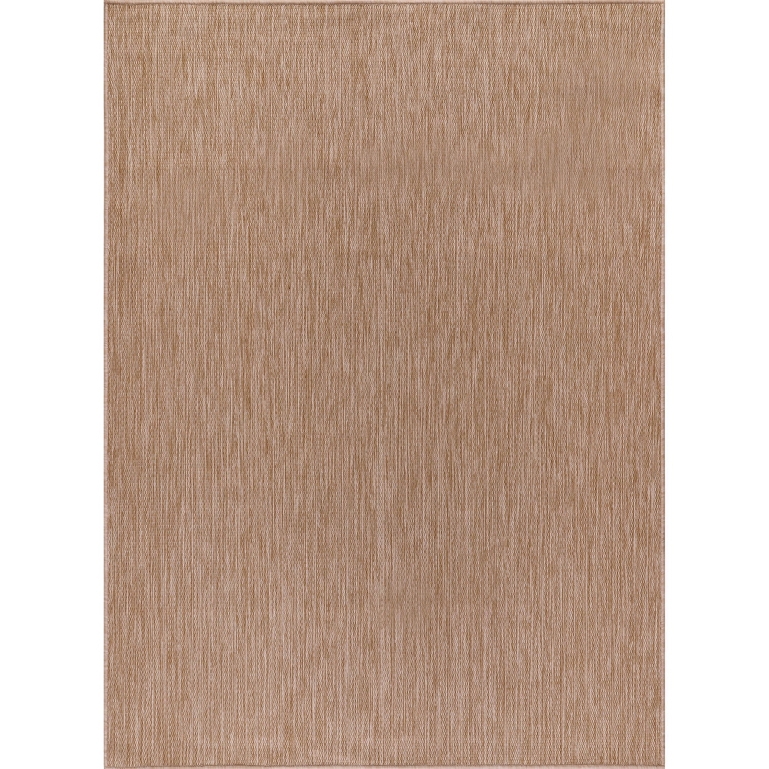 Beverly Rug Indoor/Outdoor Area Rugs, Waterproof Patio Porch Garden Carpet, Jute Beige, 10'x14'